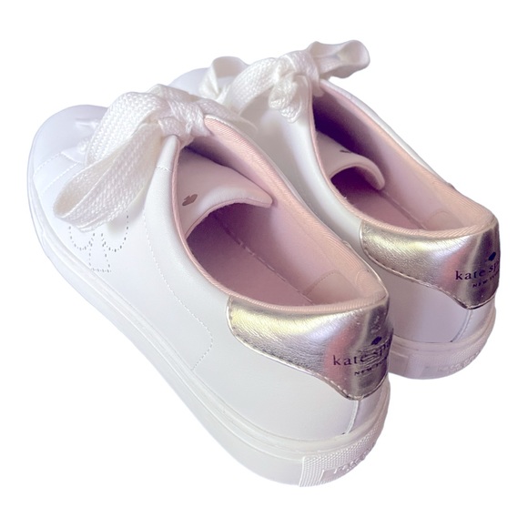 NWT Kate Spade Genuine Leather Sneakers 8.5 - Picture 2 of 6